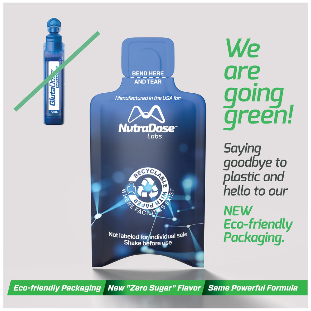GlutaDose easy-to-take liquid supplement on-the-go use.