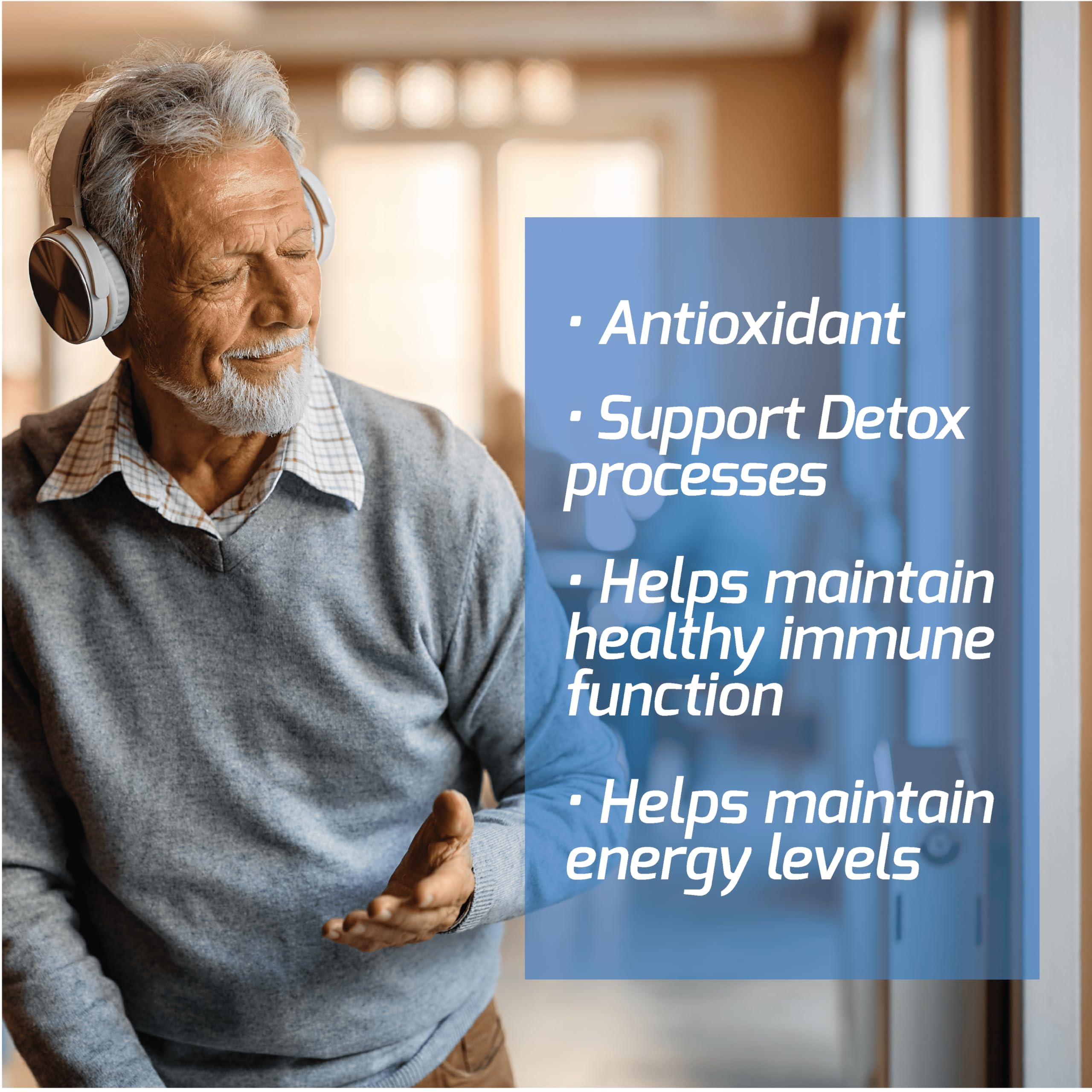 GlutaDose immunity support drops demonstrate steady energy and resilience.