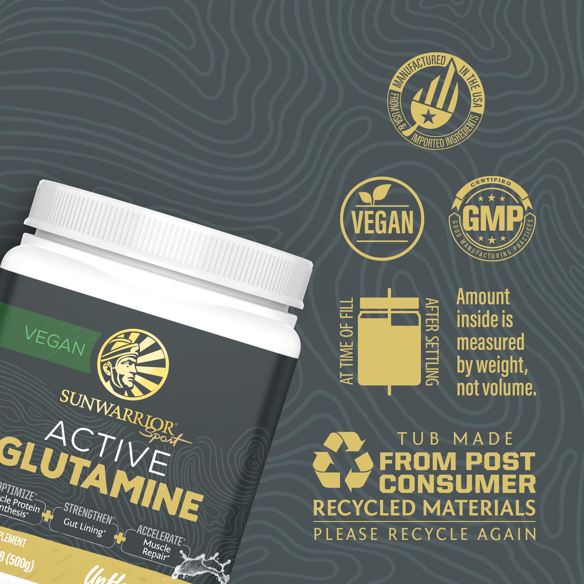 Glutamine powder promoting gut health