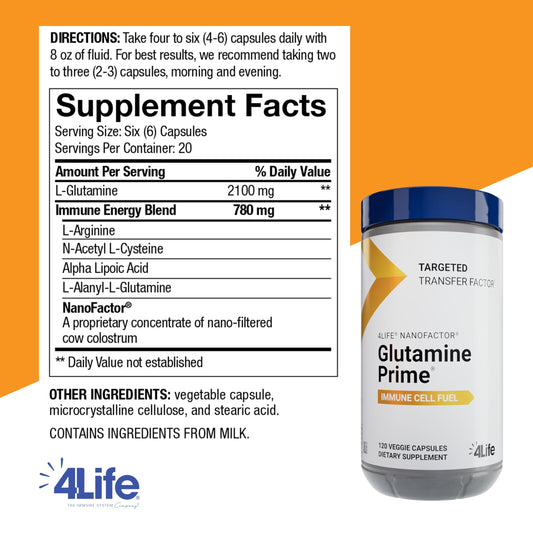 Glutamine Prime immune support illustration