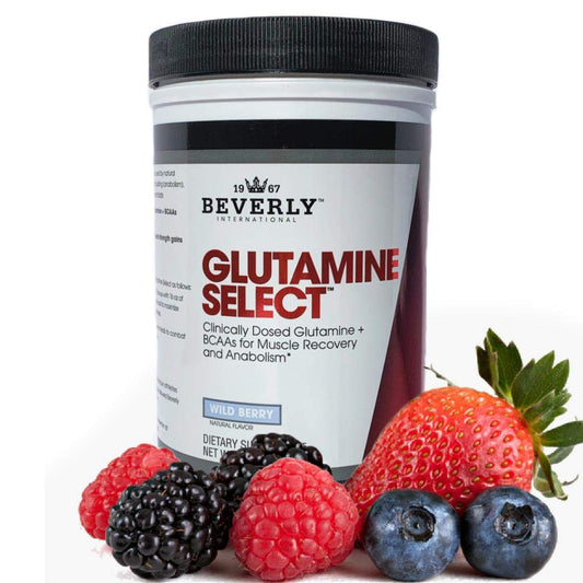 Glutamine Select powder and scoop