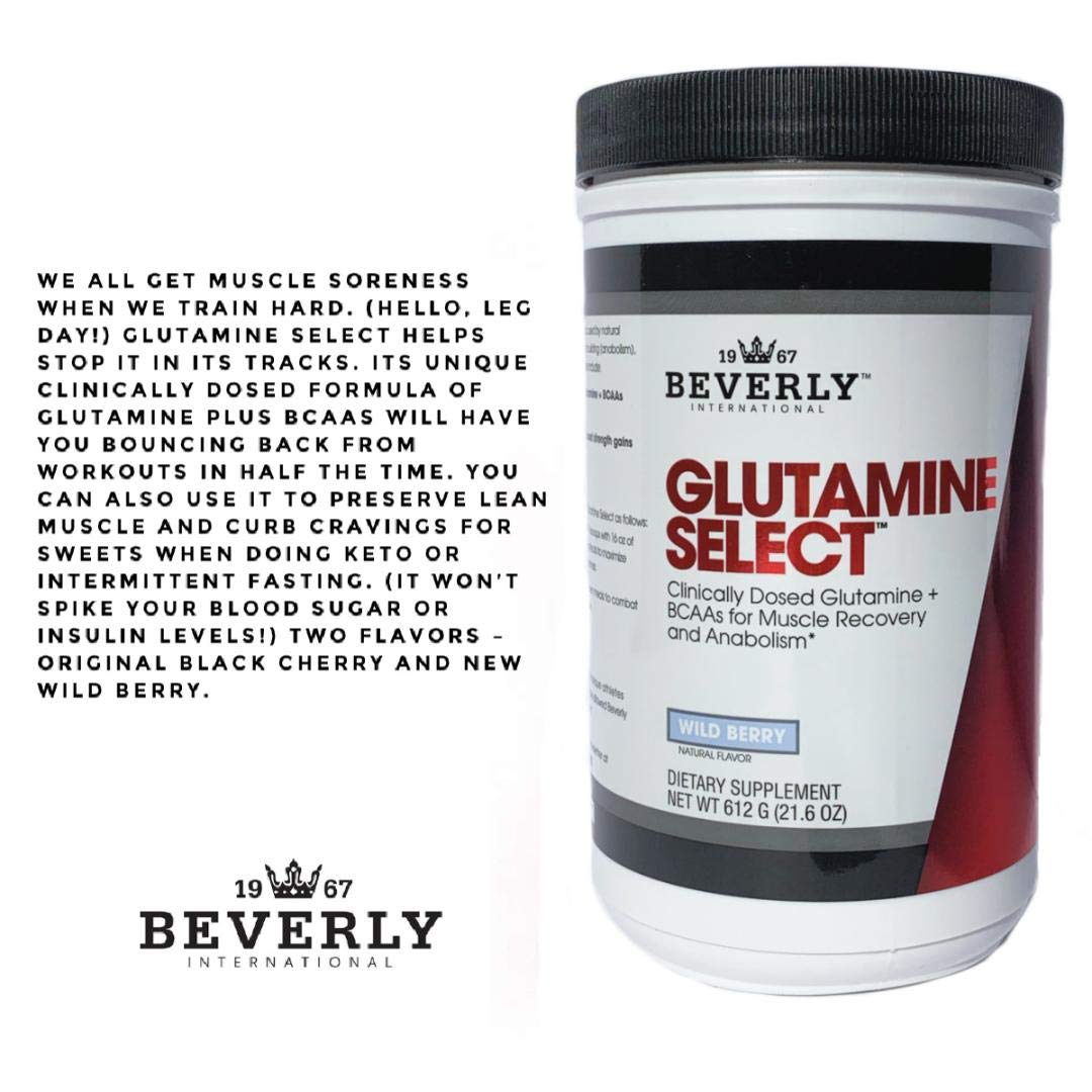 Supplement facts label for Glutamine Select