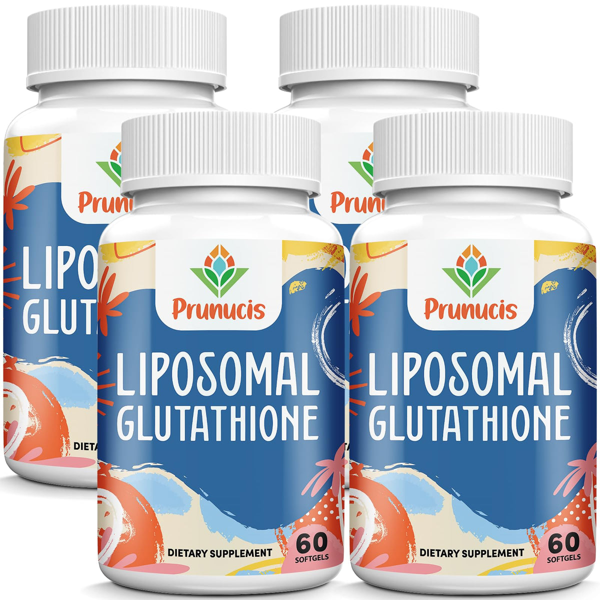 Bottle of 2400mg liposomal glutathione with label