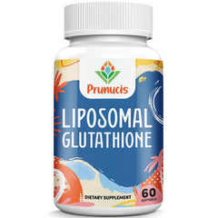 Bottle of 2400mg Liposomal Glutathione with Vitamin C and Milk Thistle, 60 softgels