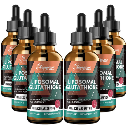 Bottle of 2000mg Liposomal Glutathione Liquid Drops with dropper