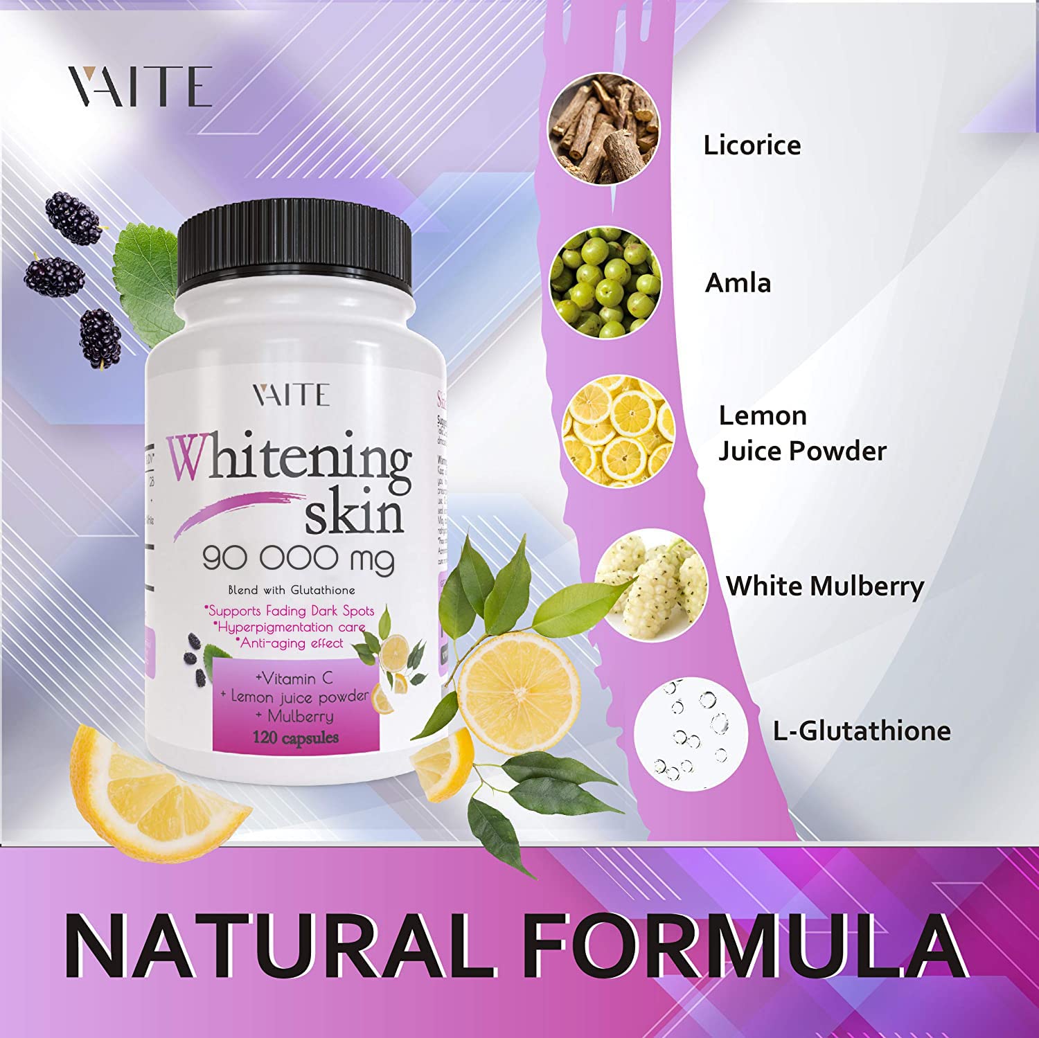 Vegan, clean-label skincare supplement packaging