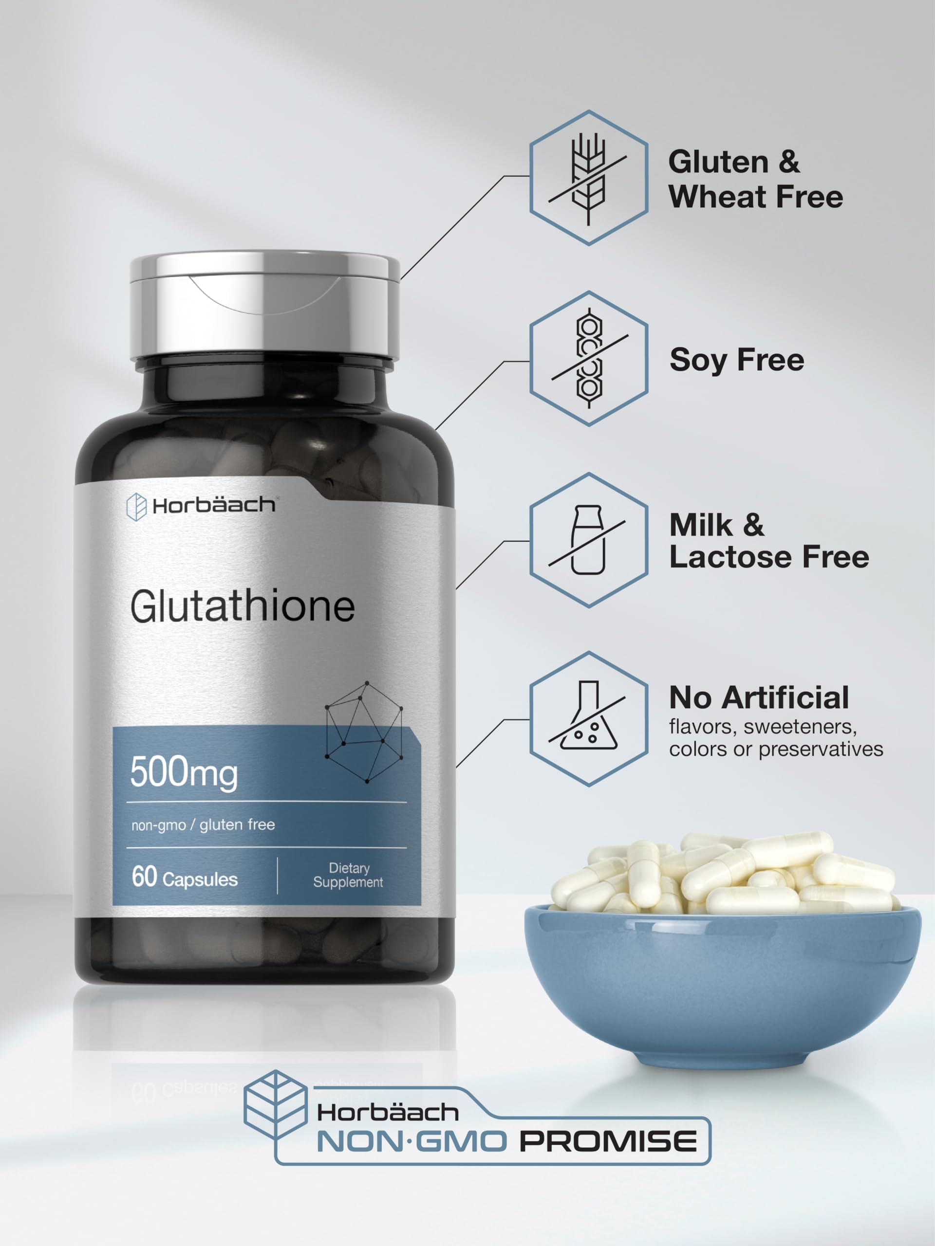 Glutathione purity and lab testing label