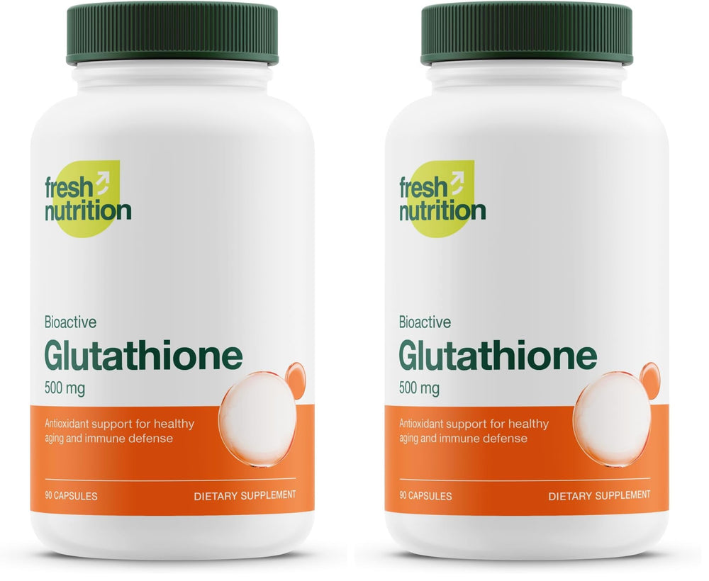 Bottle of glutathione reduced capsules from the pack of 2