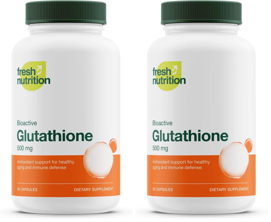 Bottle of glutathione reduced capsules from the pack of 2