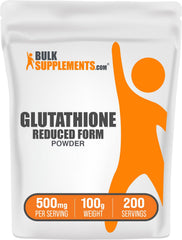 BulkSupplements Glutathione Reduced Powder 500mg per serving container