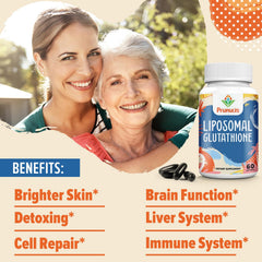 Bottle of softgel capsules for 2400mg liposomal glutathione