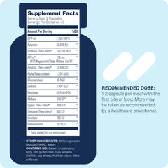 Label highlighting gluten, casein, phenol sensitivities