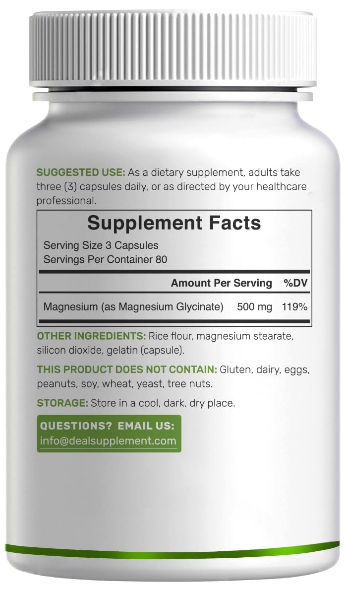 Gluten-free, dairy-free, egg-free, soy-free magnesium supplement