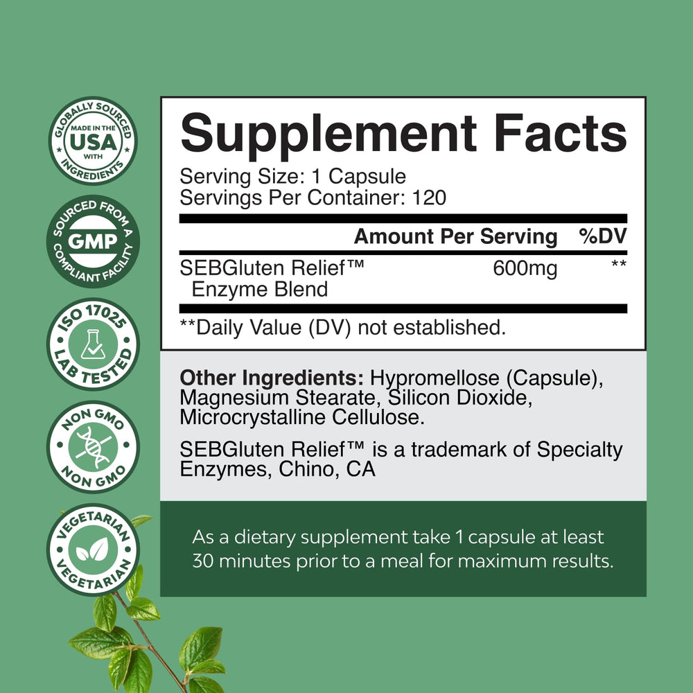 DPP-IV blend digestive enzymes for gluten and dairy digestion