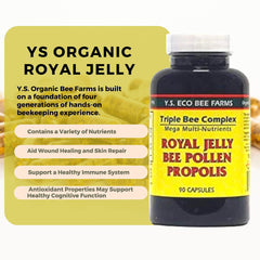 Gluten-free capsule bottle for YS Organics Triple Bee Complex