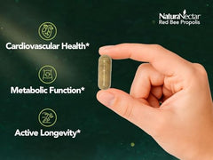 Gluten-free propolis capsules in a bottle