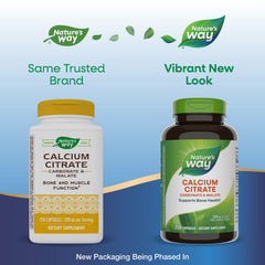 Gluten-free Nature's Way calcium supplement packaging.