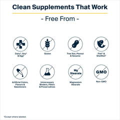 Allergen-free label: gluten-free, dairy-free, soy-free