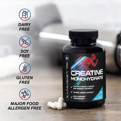 Gluten-free and GMO-free certification label on supplement bottle