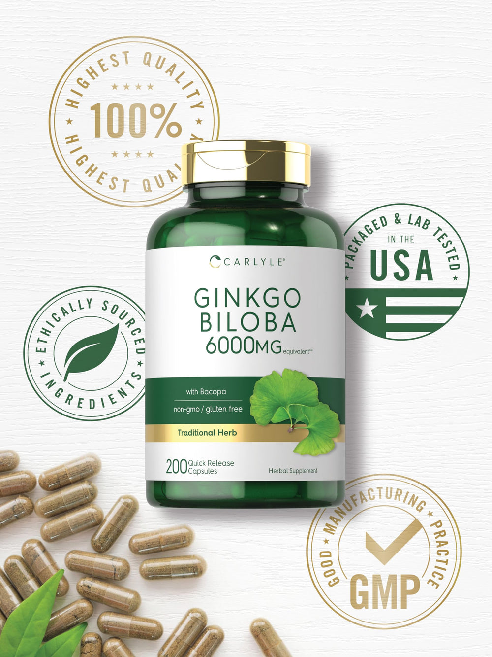Gluten-free icon on Carlyle packaging