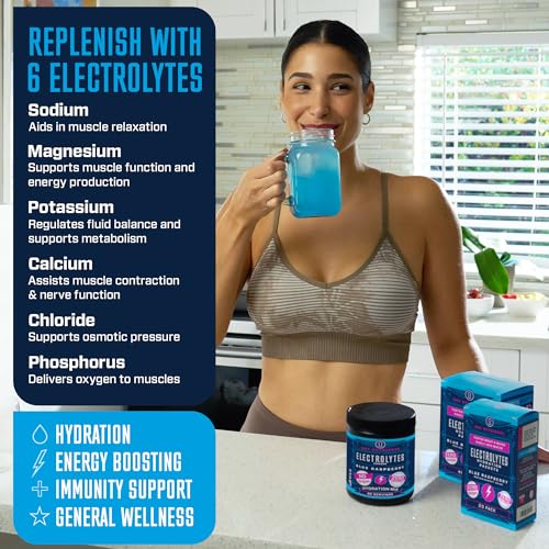 Gluten-free label on hydration powder packaging