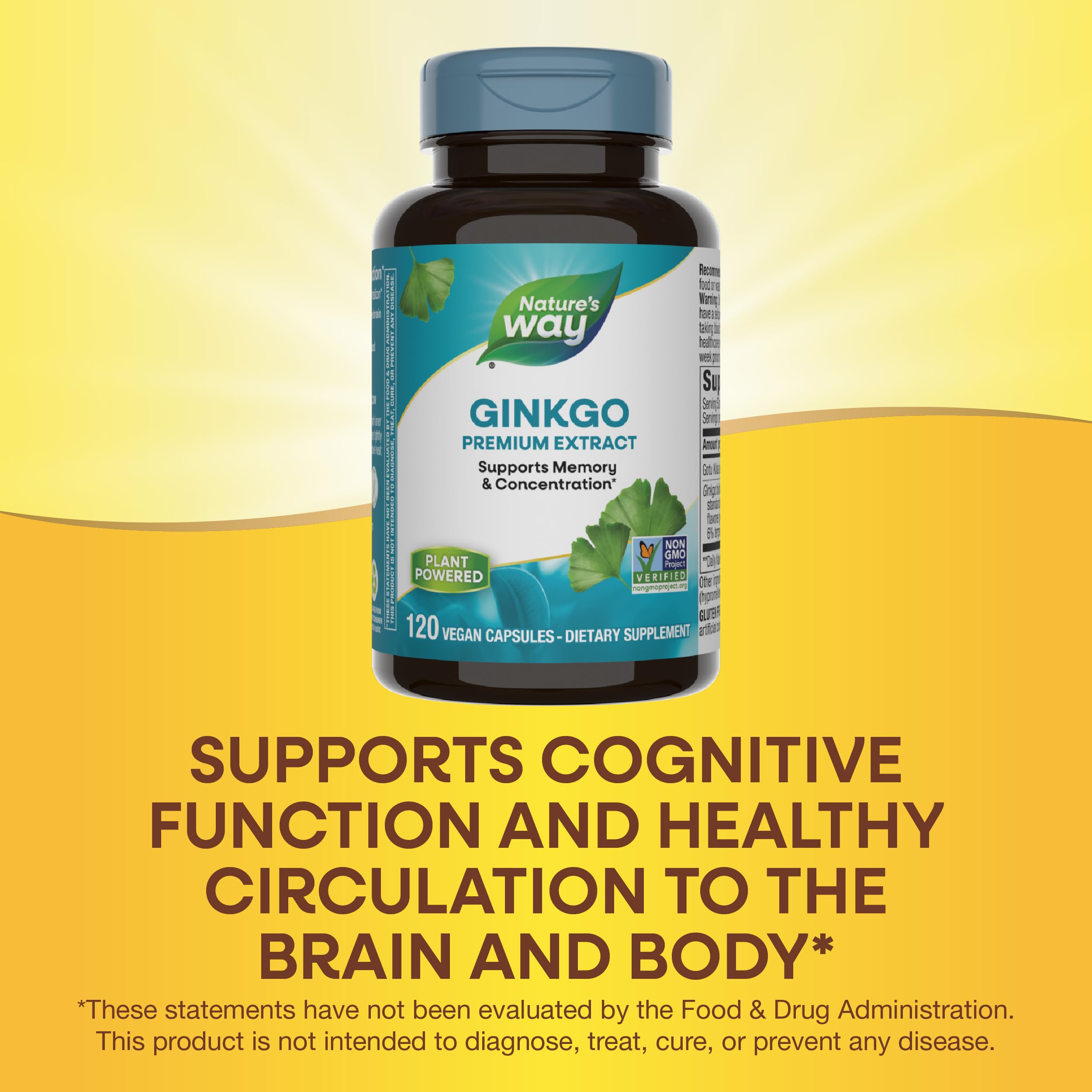 Gluten-free label on Nature's Way Ginkgo bottle
