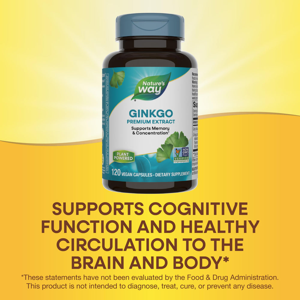 Gluten-free label on Nature's Way Ginkgo bottle