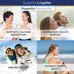 Gluten-free L-Lysine capsules, 120-count