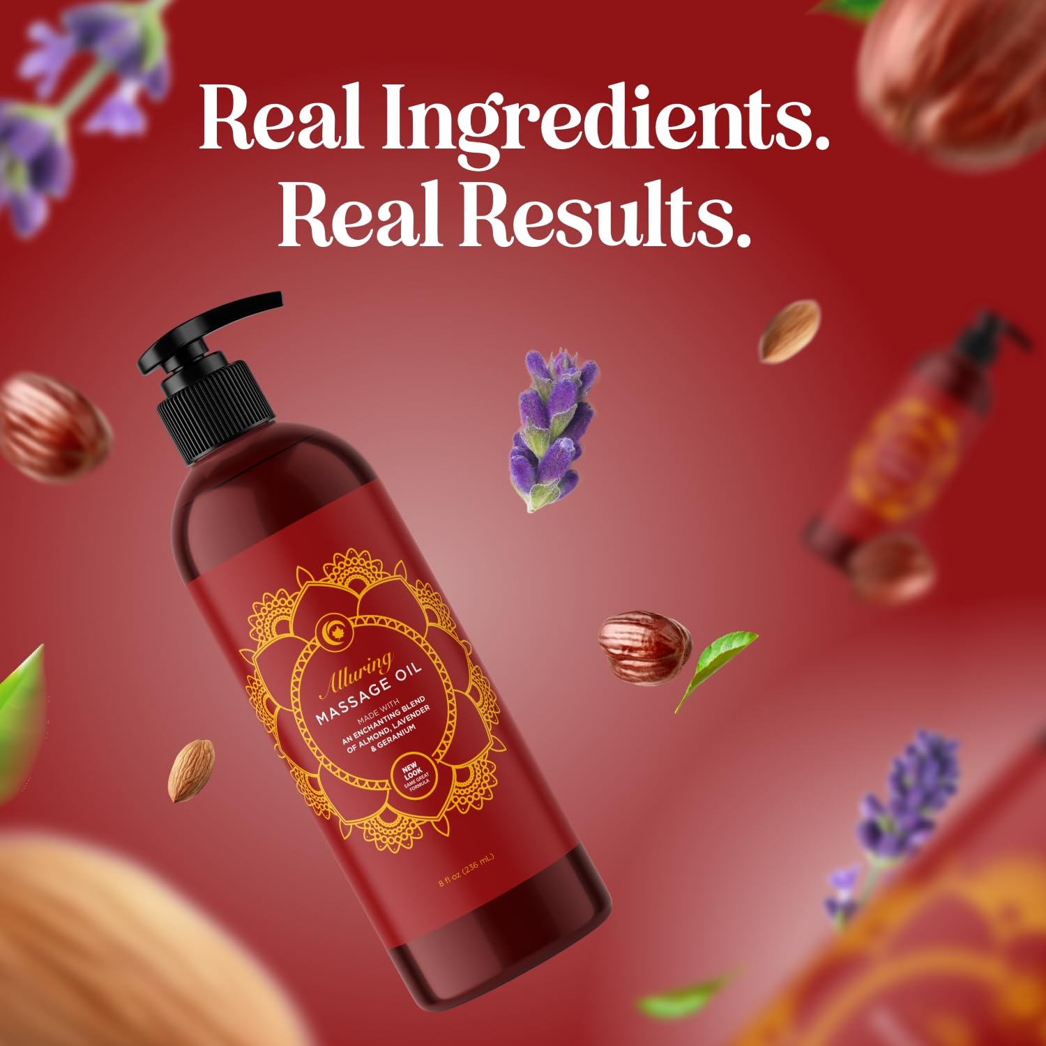 Gluten-free massage oil label