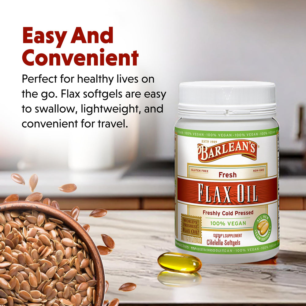 Gluten-free and non-GMO flaxseed oil capsules