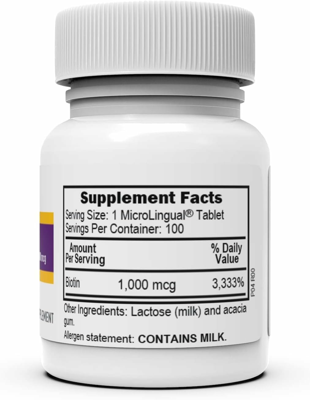 Gluten-free Non-GMO Biotin microlingual tablets