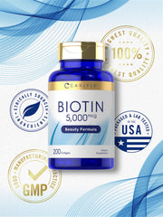 Non-GMO gluten-free biotin supplement packaging