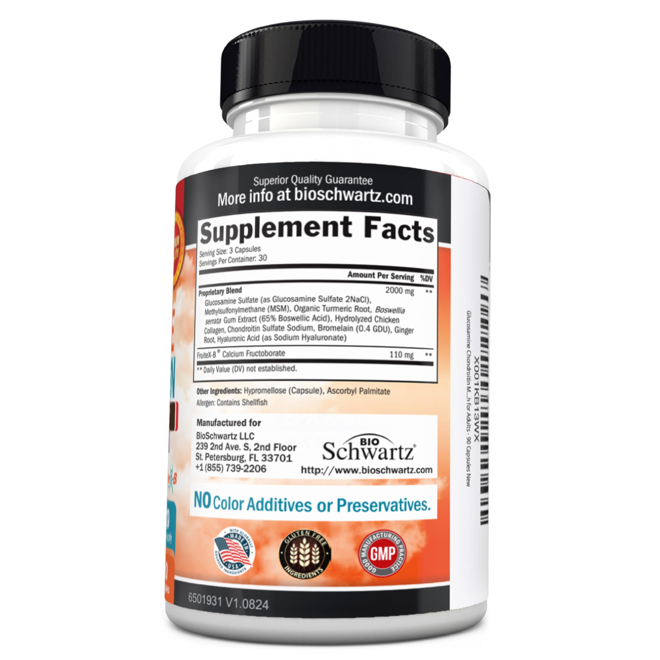 Gluten free and Non-GMO icons for supplement