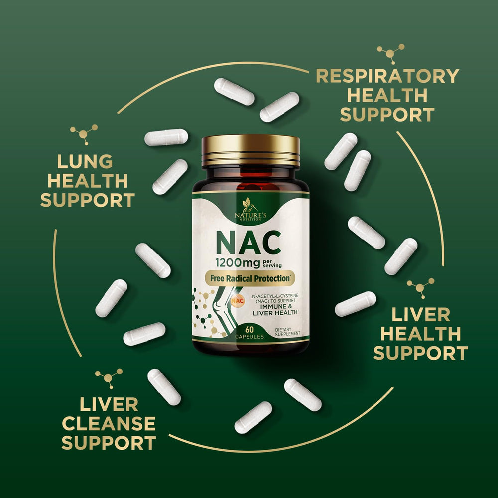 Gluten free and non-GMO NAC supplement packaging