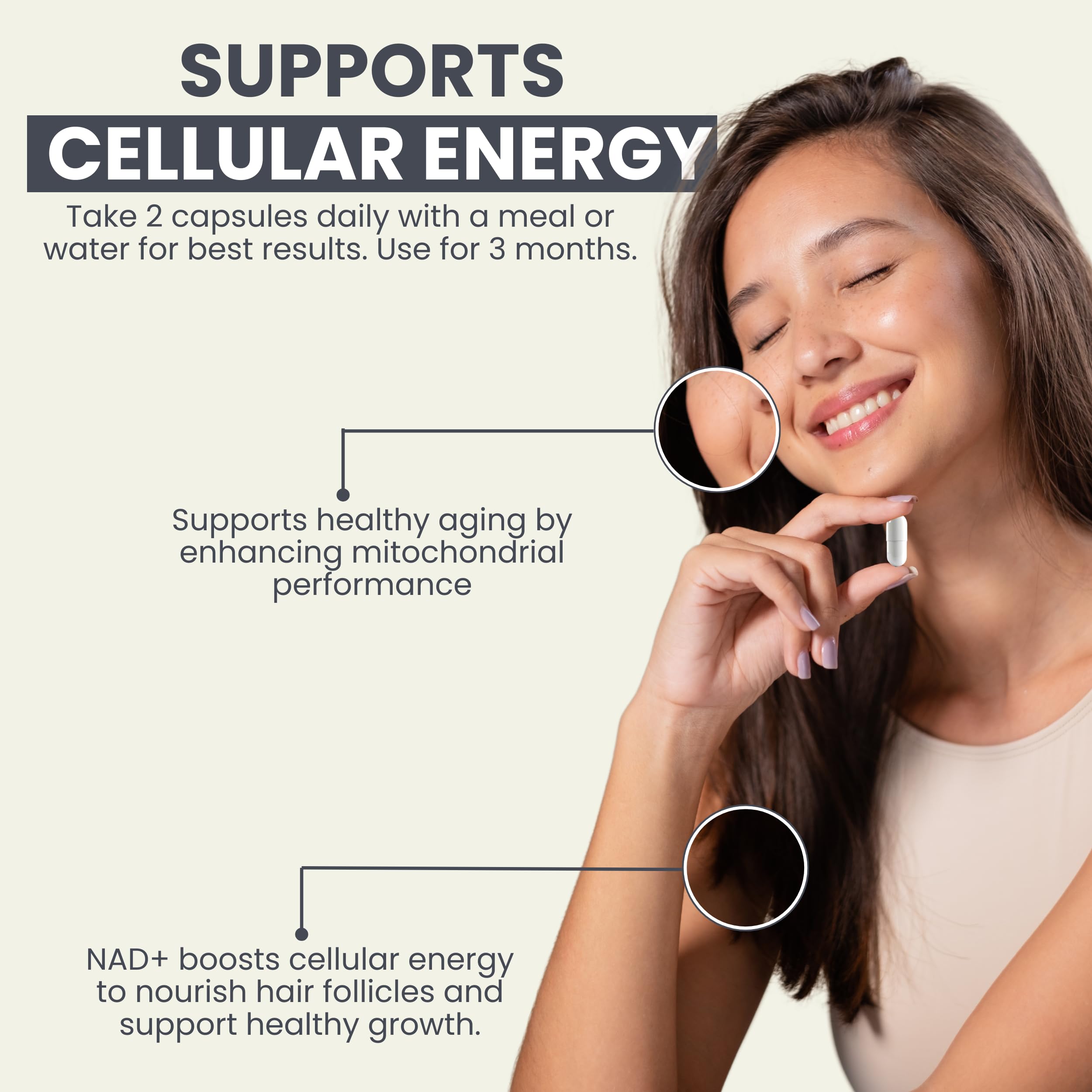 Gluten-free and non-GMO NAD+ NMN supplement