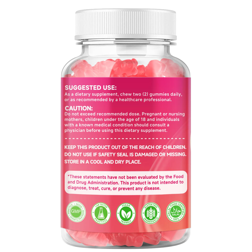 Label indicating gluten-free, non-GMO, and pectin-based ingredients