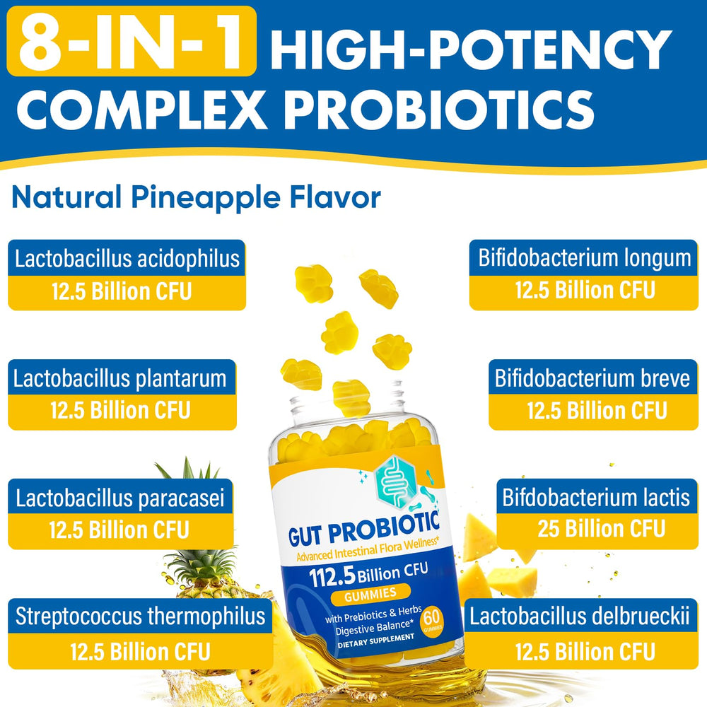 Gluten-free, non-GMO, vegan probiotic gummies