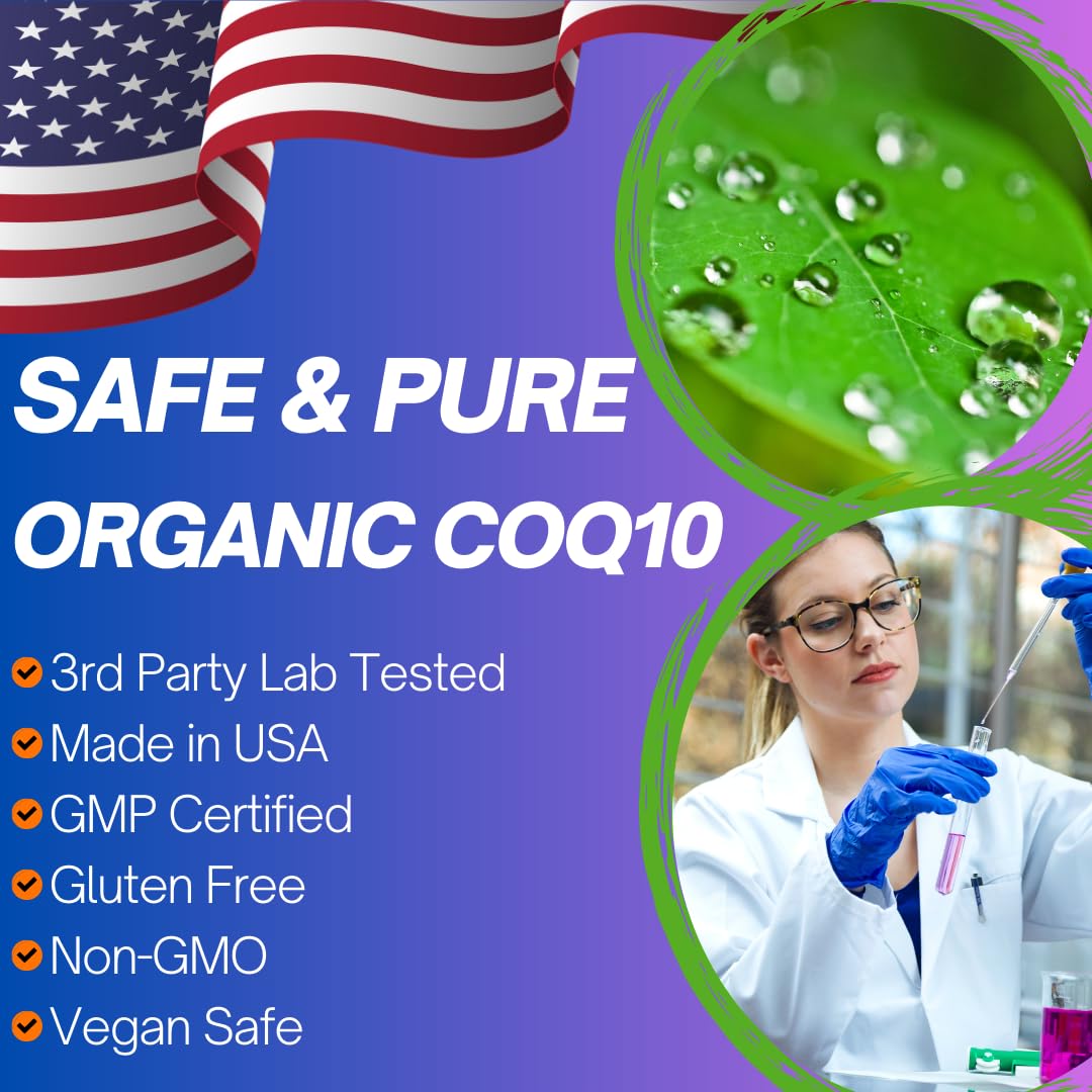 Gluten-free organic CoQ10 supplement