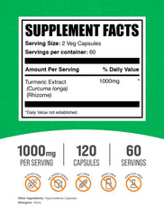 Gluten-free Turmeric Capsules - 120 Count