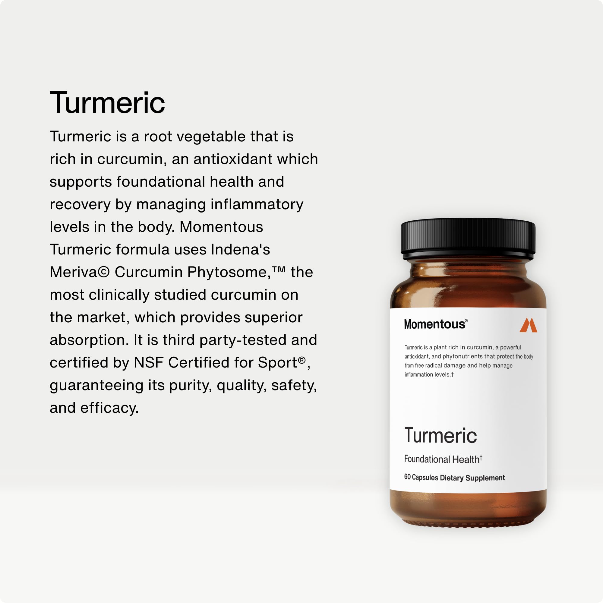 Gluten-free turmeric ingredients label