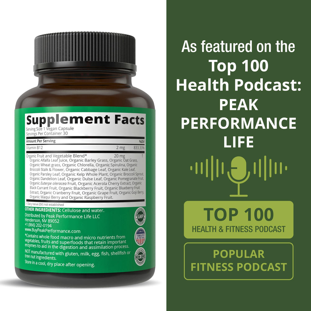 Gluten-free, vegan B12 supplement without GMOs or dairy