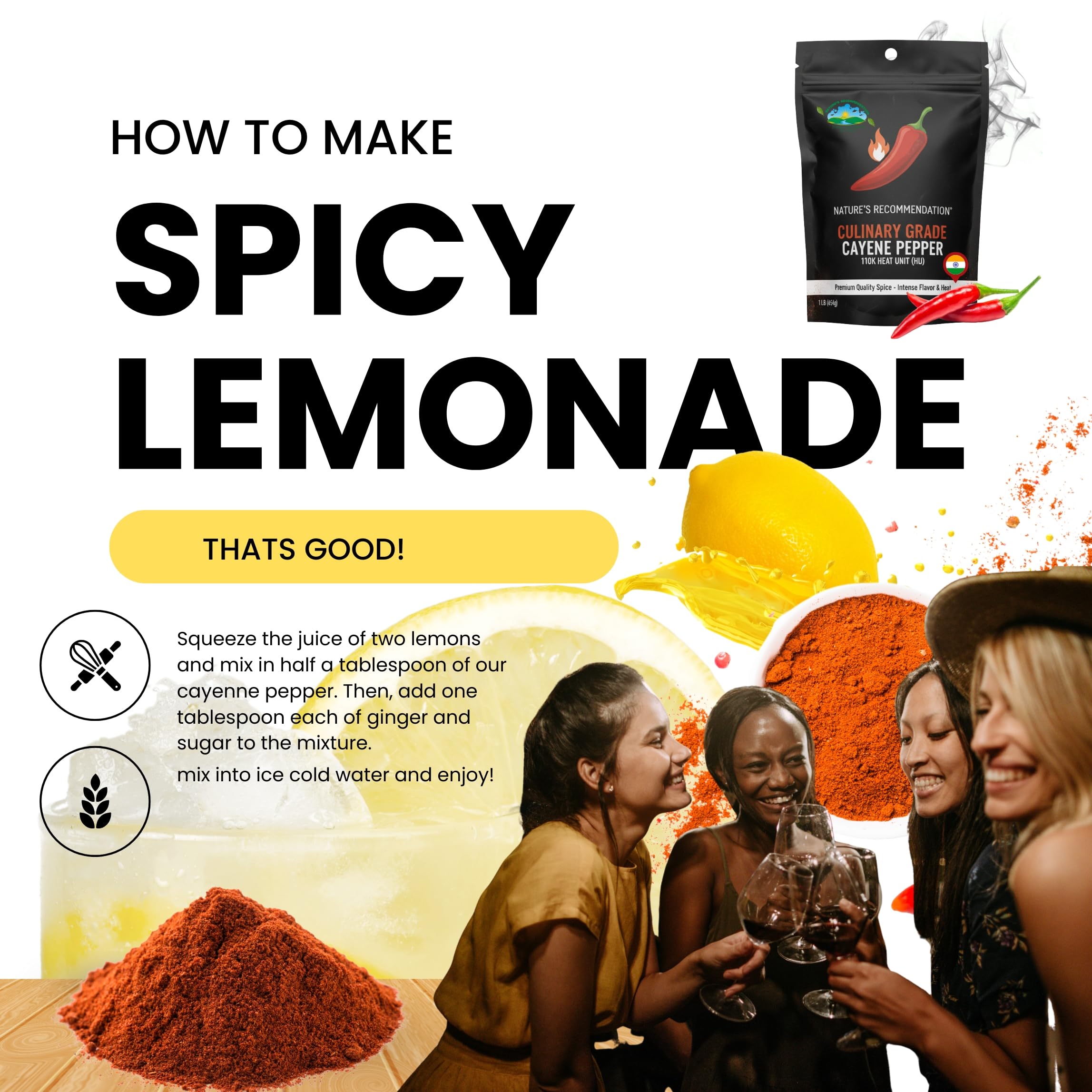 Gluten-free and vegan cayenne pepper powder