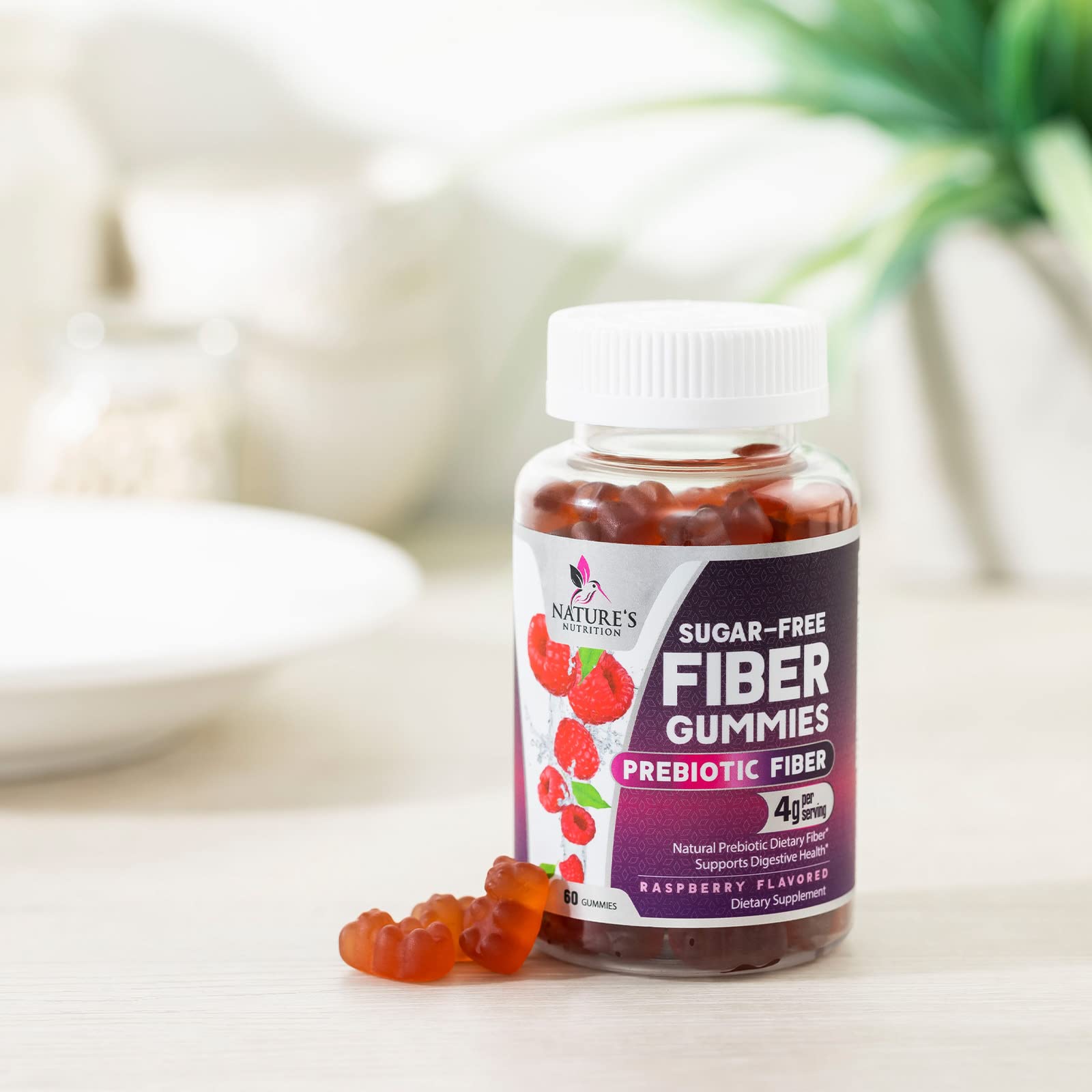 Gluten-free, vegan fiber gummies packaging