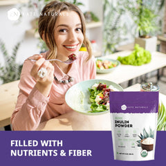 Gluten-free vegan keto-friendly inulin prebiotic powder