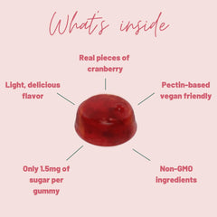 Gluten-free vegan non-GMO cranberry vitamins gummies