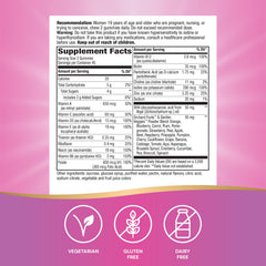 Gluten-free and vegetarian prenatal multivitamin gummies.