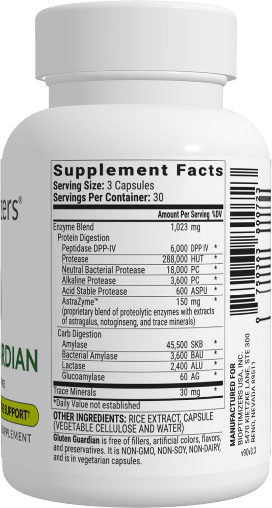 Close-up of Gluten Guardian 3.0 capsules