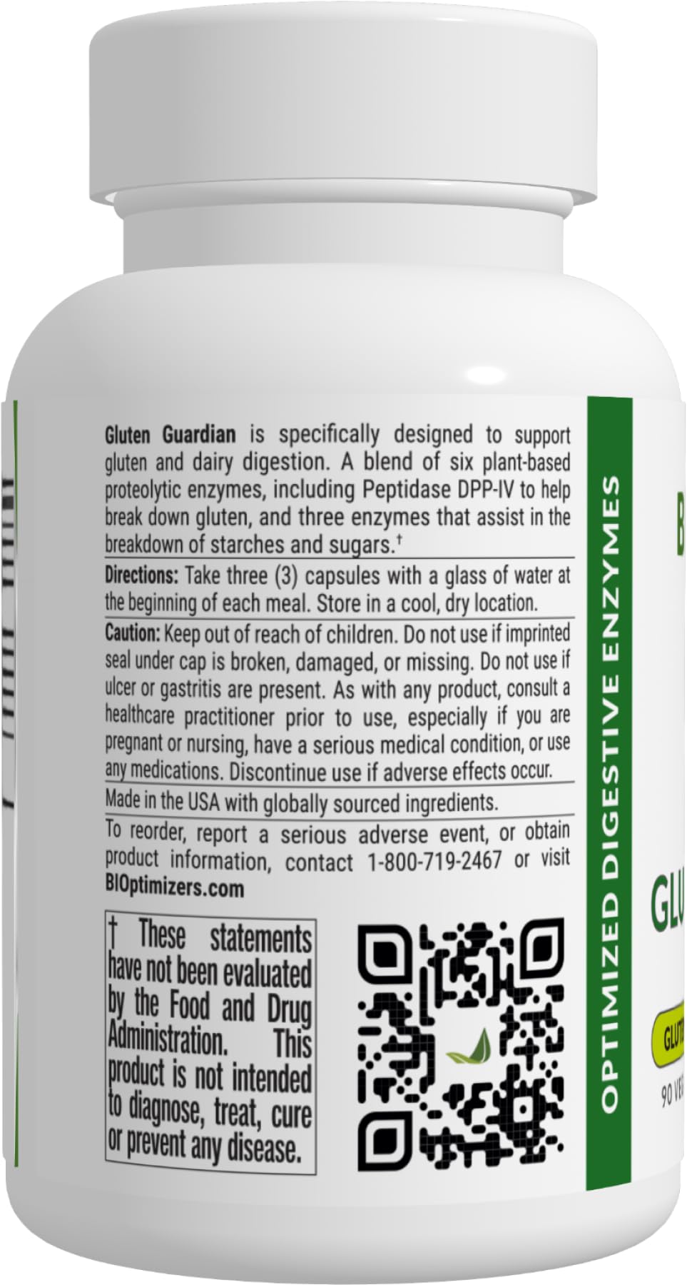 Gluten Guardian 3.0 packaging featuring plant-based enzyme blend