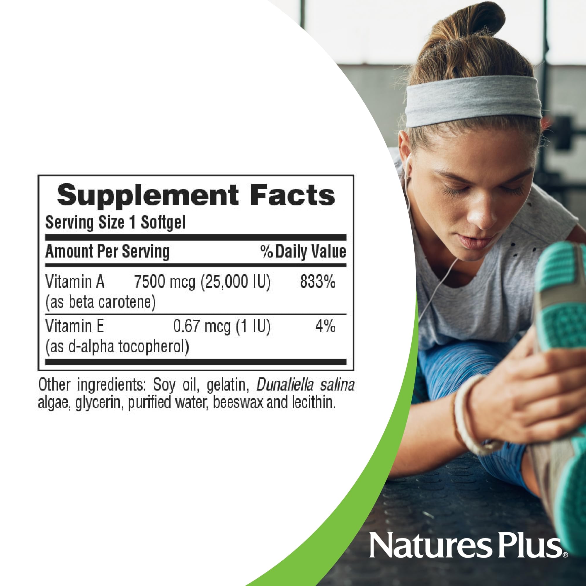 Gluten-free label on supplement bottle
