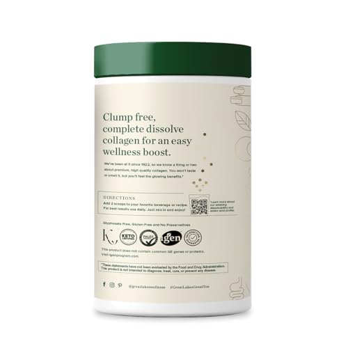 Unflavored collagen peptides powder scoop close-up